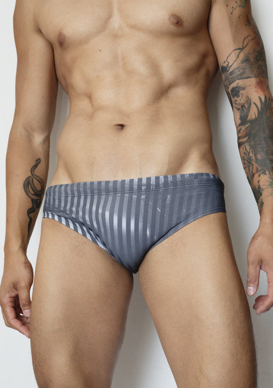 Grey Stripe Brief